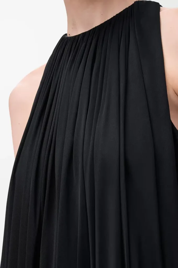 Halter top in viscose Black Halter top in viscose Black