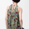 Halter top in viscose Green/Red Halter top in viscose Green/Red