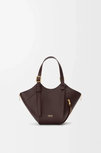 Hammock Flip bag in classic calfskin Dark Chestnut