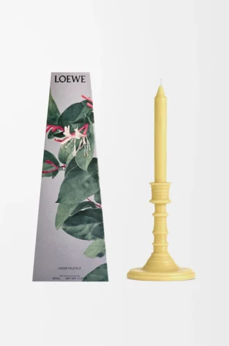 Honeysuckle wax candleholder Yellow
