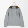 Hooded jacket in cotton Light Grey