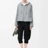 Hooded jacket in cotton Light Grey Hooded jacket in cotton Light Grey
