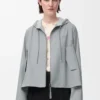 Hooded jacket in cotton Light Grey Hooded jacket in cotton Light Grey