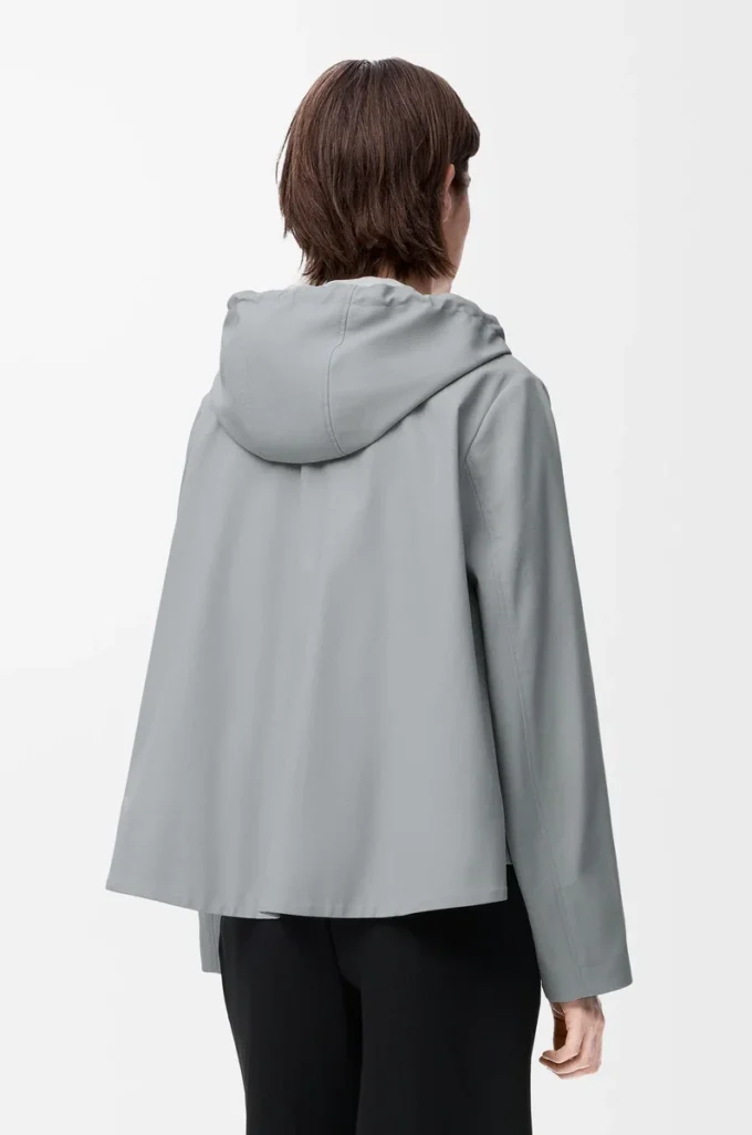 Hooded jacket in cotton Light Grey Hooded jacket in cotton Light Grey