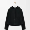 Hooded jacket in shearling Black Hooded jacket in shearling Black