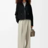 Hooded jacket in shearling Black Hooded jacket in shearling Black