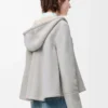 Hooded jacket in shearling Light Grey Melange Hooded jacket in shearling Light Grey Melange