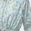 Hooded jacket in silk blend taffeta White/Blue Hooded jacket in silk blend taffeta White/Blue