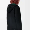 Hooded jacket in wool and cashmere Black/Green Hooded jacket in wool and cashmere Black/Green