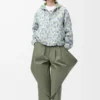 Hooded jacket in wool and cotton White/Blue Hooded jacket in wool and cotton White/Blue
