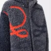 Hooded jacket in wool blend Navy/Orange Hooded jacket in wool blend Navy/Orange