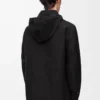 Hooded overshirt in cotton Black Hooded overshirt in cotton Black