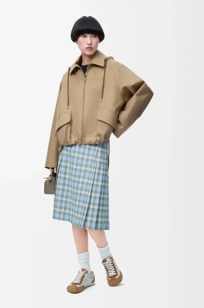 Hooded parka in cotton Beige Hooded parka in cotton Beige
