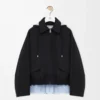 Hooded parka in cotton Black Hooded parka in cotton Black