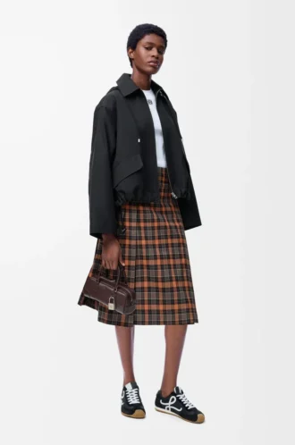 Hooded parka in cotton Black