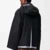 Hooded parka in cotton Black Hooded parka in cotton Black