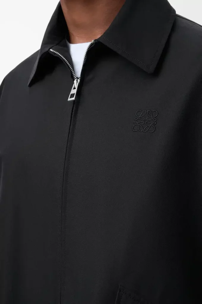 Hooded parka in cotton Black Hooded parka in cotton Black