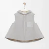 Hooded vest in shearling Light Grey Melange Hooded vest in shearling Light Grey Melange