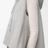 Hooded vest in shearling Light Grey Melange Hooded vest in shearling Light Grey Melange