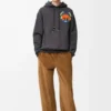 Hoodie in cotton Dark Grey Melange Hoodie in cotton Dark Grey Melange