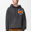 Hoodie in cotton Dark Grey Melange Hoodie in cotton Dark Grey Melange