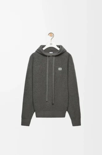 Hoodie in wool Grey