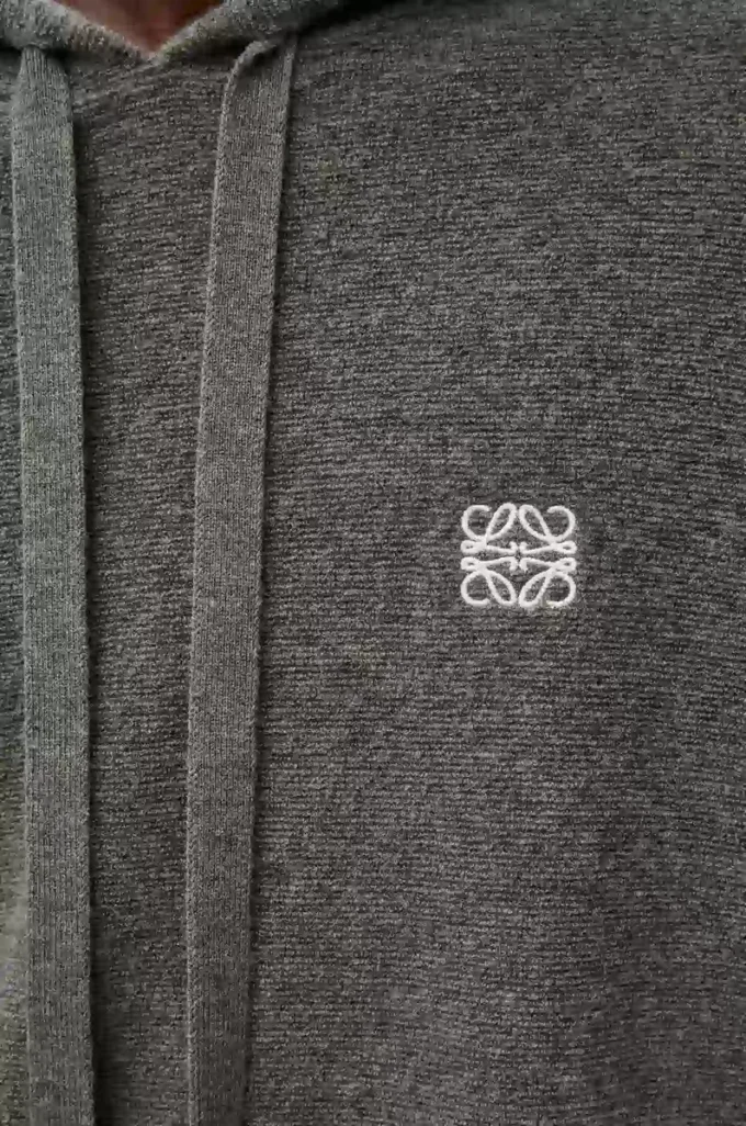 Hoodie in wool Grey Hoodie in wool Grey