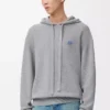 Hoodie in wool Light Grey Melange Hoodie in wool Light Grey Melange