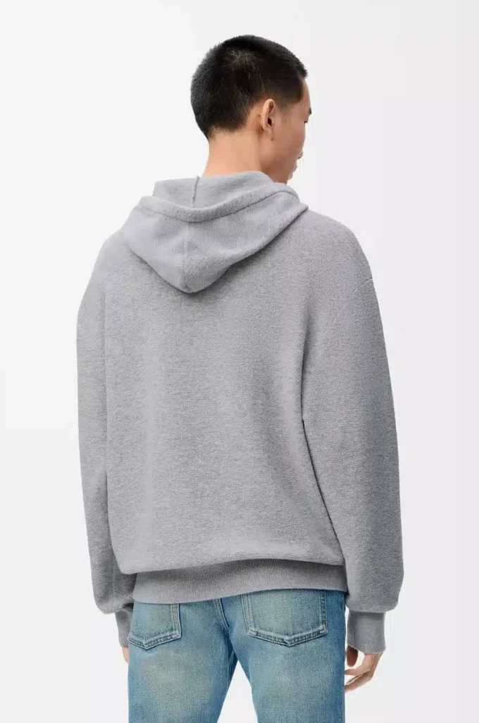 Hoodie in wool Light Grey Melange Hoodie in wool Light Grey Melange