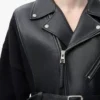 Hybrid cardigan in nappa lambskin and wool Black/Black Hybrid cardigan in nappa lambskin and wool Black/Black