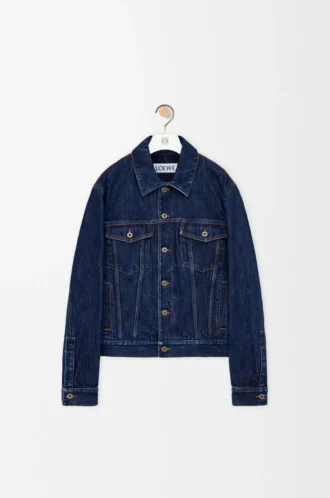 Hybrid jacket in denim and nappa calfskin Raw Denim