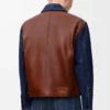 Hybrid jacket in denim and nappa calfskin Raw Denim Hybrid jacket in denim and nappa calfskin Raw Denim