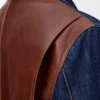 Hybrid jacket in denim and nappa calfskin Raw Denim Hybrid jacket in denim and nappa calfskin Raw Denim