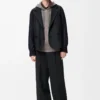 Hybrid jacket in wool Navy/Grey Hybrid jacket in wool Navy/Grey