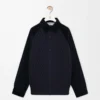 Hybrid overshirt in cotton and wool Dark Navy Blue/Navy Hybrid overshirt in cotton and wool Dark Navy Blue/Navy