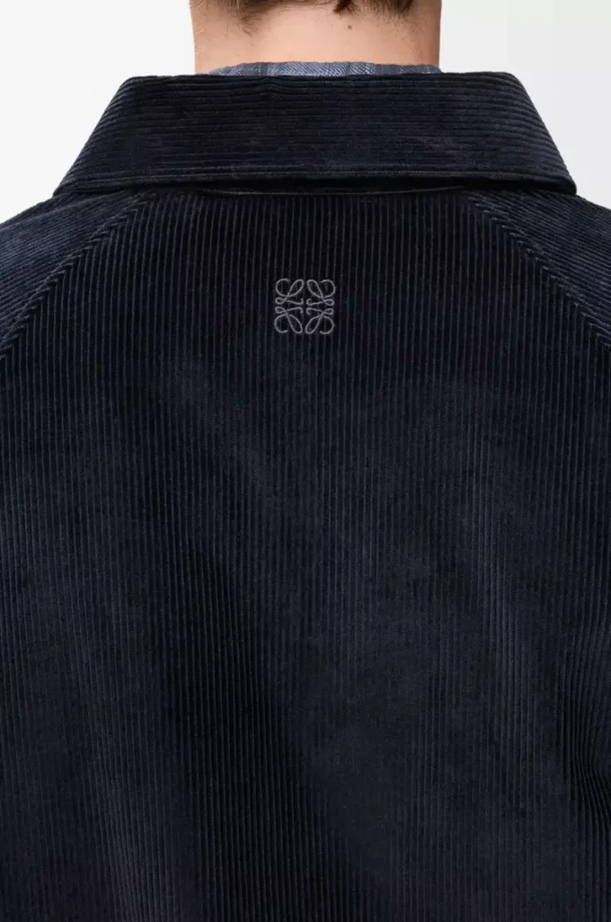 Hybrid overshirt in cotton and wool Dark Navy Blue/Navy Hybrid overshirt in cotton and wool Dark Navy Blue/Navy