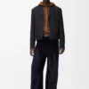 Hybrid trousers in cotton and wool Dark Navy Blue/Navy Hybrid trousers in cotton and wool Dark Navy Blue/Navy