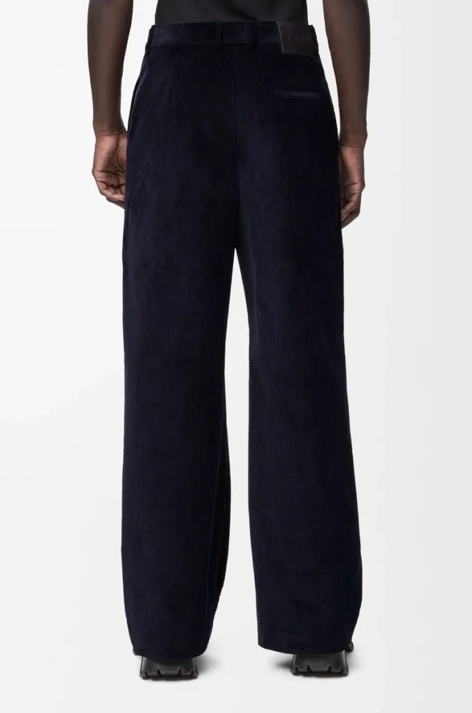 Hybrid trousers in cotton and wool Dark Navy Blue/Navy Hybrid trousers in cotton and wool Dark Navy Blue/Navy
