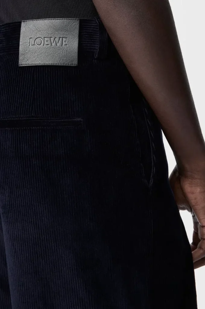 Hybrid trousers in cotton and wool Dark Navy Blue/Navy Hybrid trousers in cotton and wool Dark Navy Blue/Navy