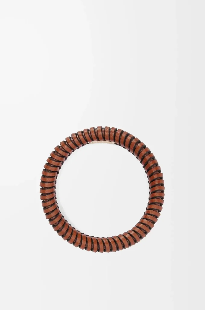 Interlock bangle in classic calfskin Tan Interlock bangle in classic calfskin Tan