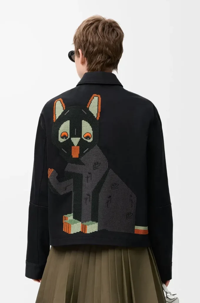 Jacket in cotton Black