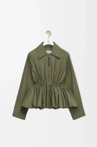 Jacket in cotton blend Khaki Green