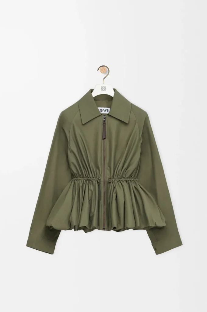 Jacket in cotton blend Khaki Green