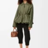 Jacket in cotton blend Khaki Green