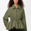 Jacket in cotton blend Khaki Green