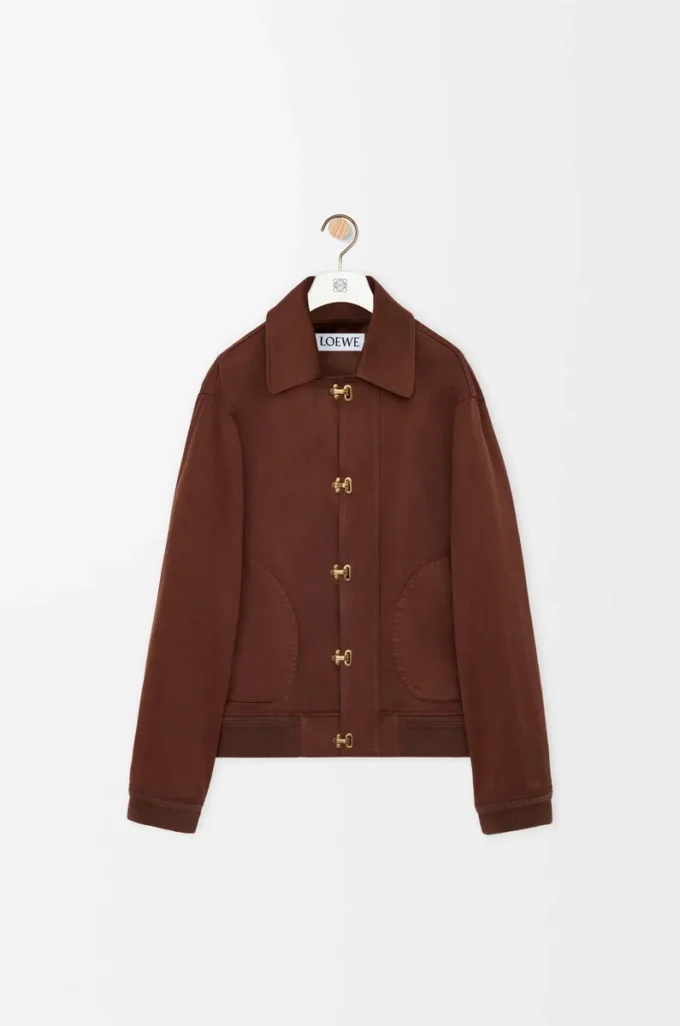 Jacket in cotton Brown/Dark Brown Jacket in cotton Brown/Dark Brown