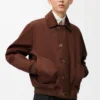 Jacket in cotton Brown/Dark Brown Jacket in cotton Brown/Dark Brown