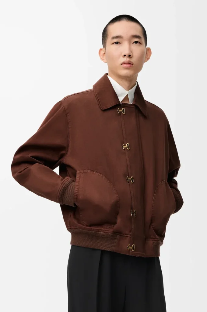 Jacket in cotton Brown/Dark Brown Jacket in cotton Brown/Dark Brown