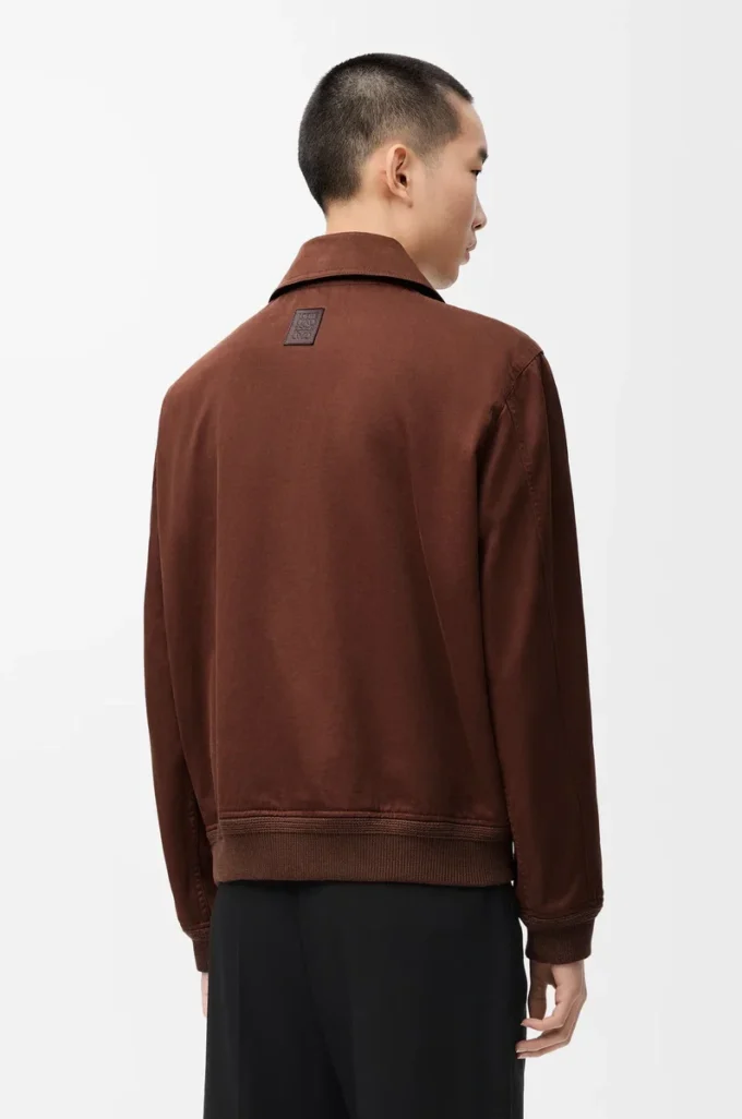 Jacket in cotton Brown/Dark Brown Jacket in cotton Brown/Dark Brown