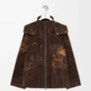Jacket in flocked technical shell Chocolate Brown Jacket in flocked technical shell Chocolate Brown